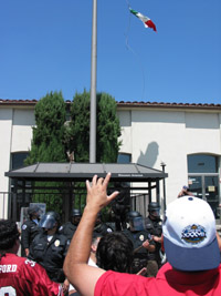 Mexican flag raised over U.S. post office