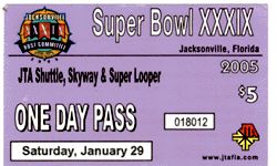 Super Bowl shuttle pass
